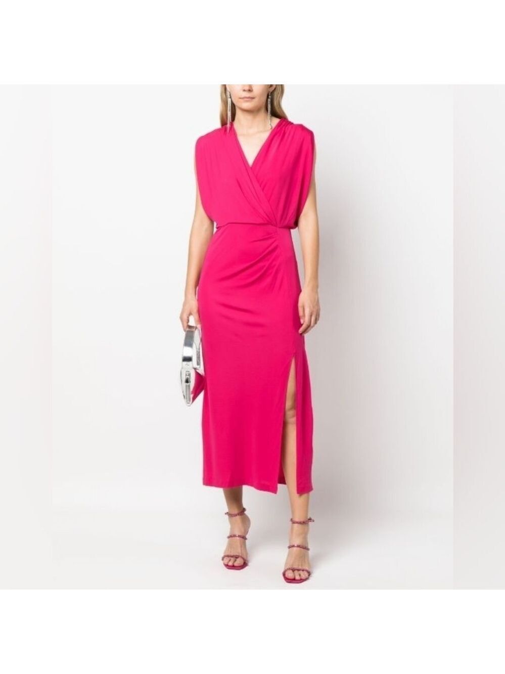 Diane von Furstenberg V-neck sleeveless midi dress size M in EUC